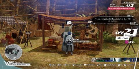 The Player Talking To The Boastful Shopkeeper