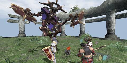 a team of players in a field in final fantasy xi