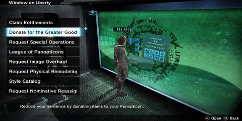 The Player Choosing To Donate Items