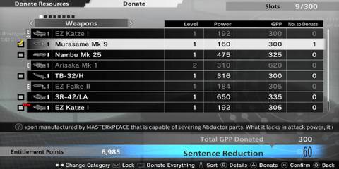 The Player Donating A Weapon