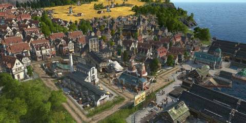 A Mid-Stage Town in Anno 1800