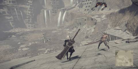 2B Standing Next To A Repaired Body 