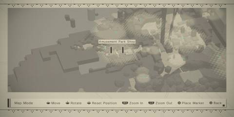 The Location Of The Amusement Park Shop On The Map