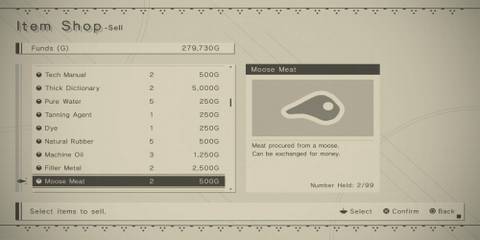 Animal Meat In The Sell Menu 