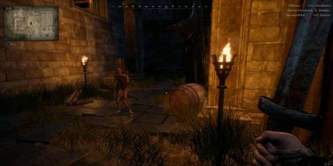 Fighting an NPC Zombie in Dungeonborne