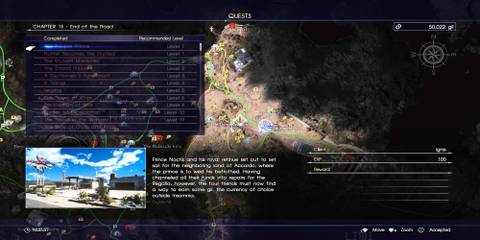 The Completed Mission List In The Menu 