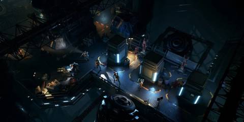 A Squad of Marines Searching the Mission in Aliens: Dark Descent