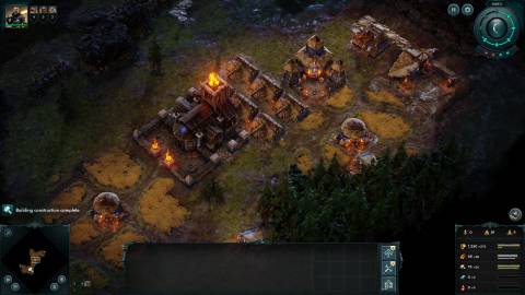 Early game town in Age of Darkness