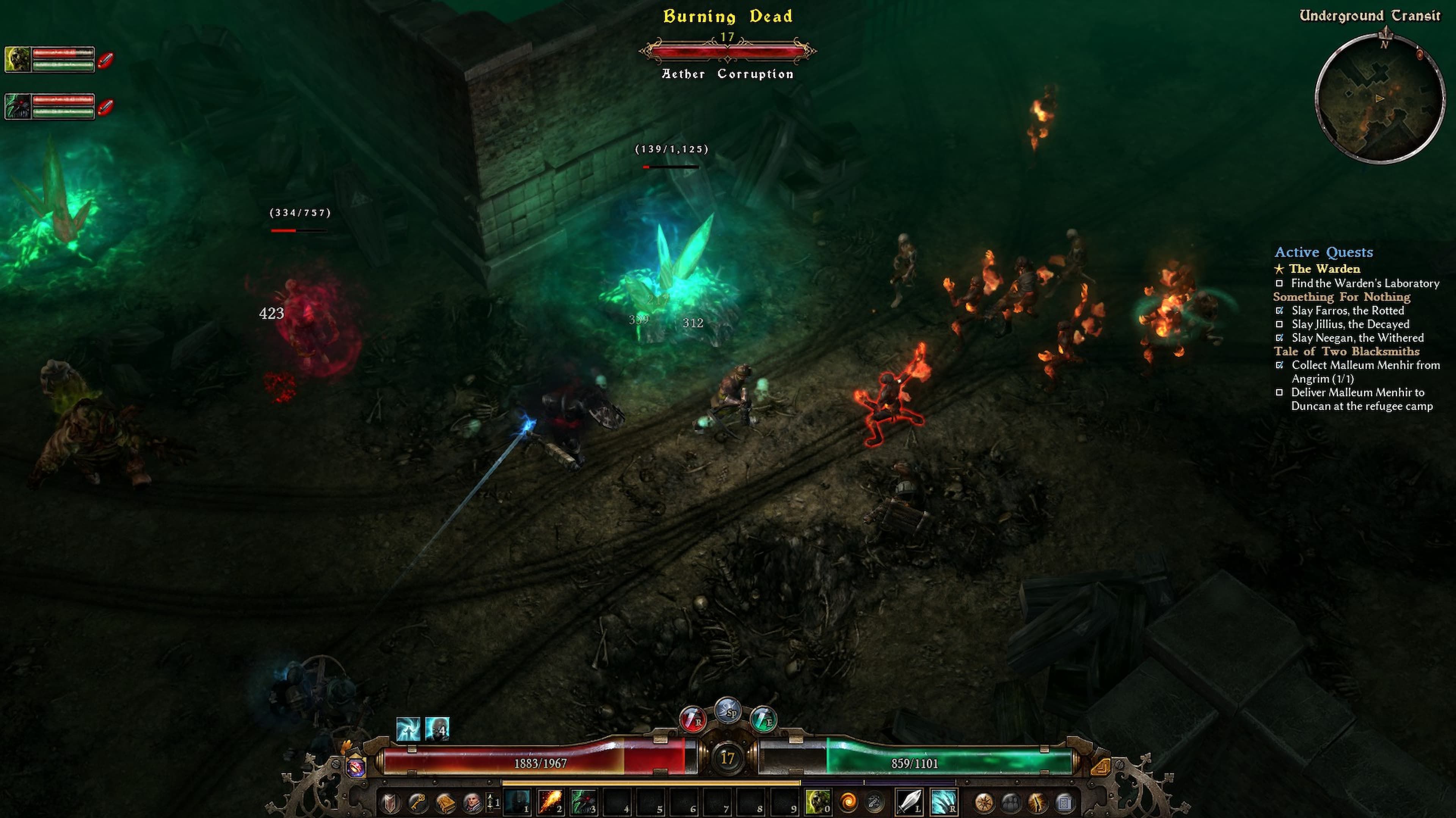 Playing as a Necromancer in Grim Dawn