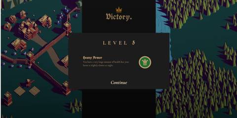 The Level Complete Menu in Thronefall