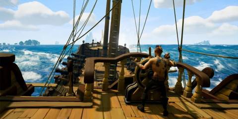 Sailing on the Sea in Sea of Thieves