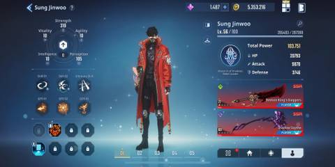 The Character Screen In Solo Leveling Arise