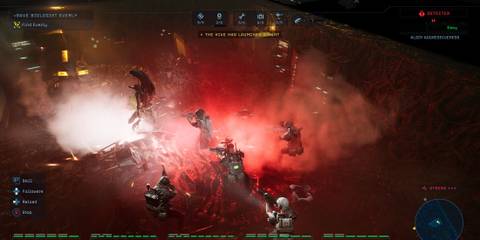 A Xenomorph Warrior Fighting Marines in Aliens: Dark Descent