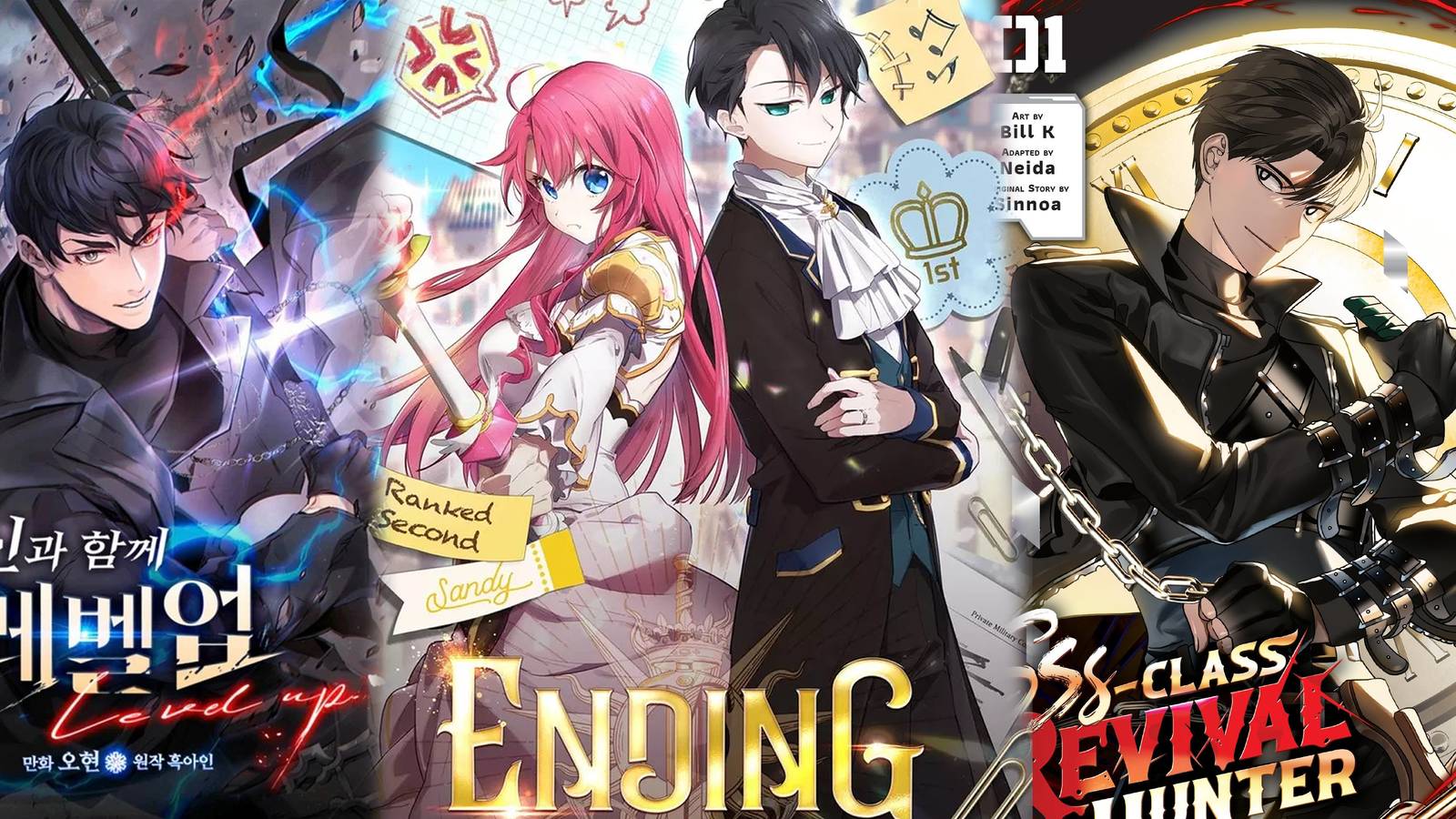 Level Up with the Gods, Ending Maker, SSS-Class Revival Hunter manhwa cover