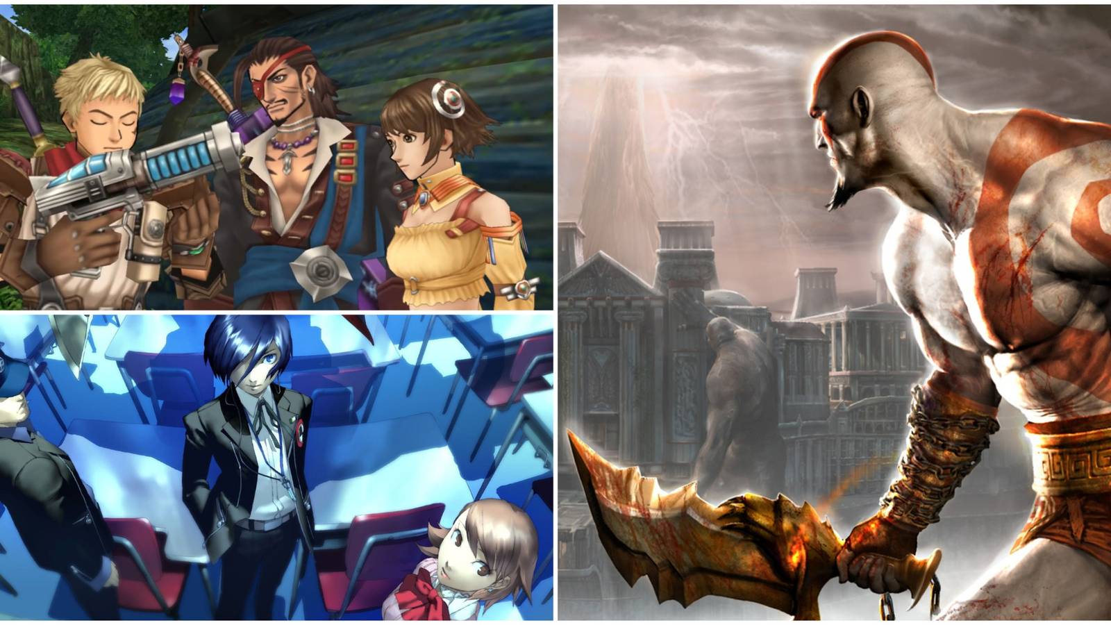 Late PS2 Games- Rogue Galaxy Persona 3 God of War 2