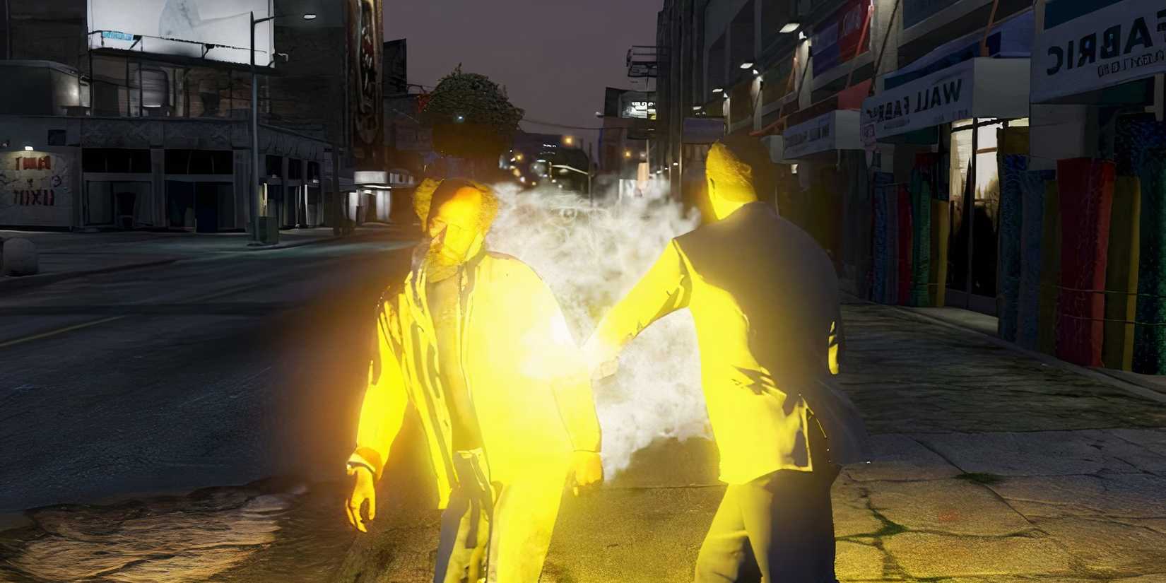 A fistfight in GTA Online