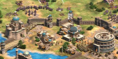 A Key Frame From Age Of Empires 2 Remastered Showing A Cavalry Siege Of A City
