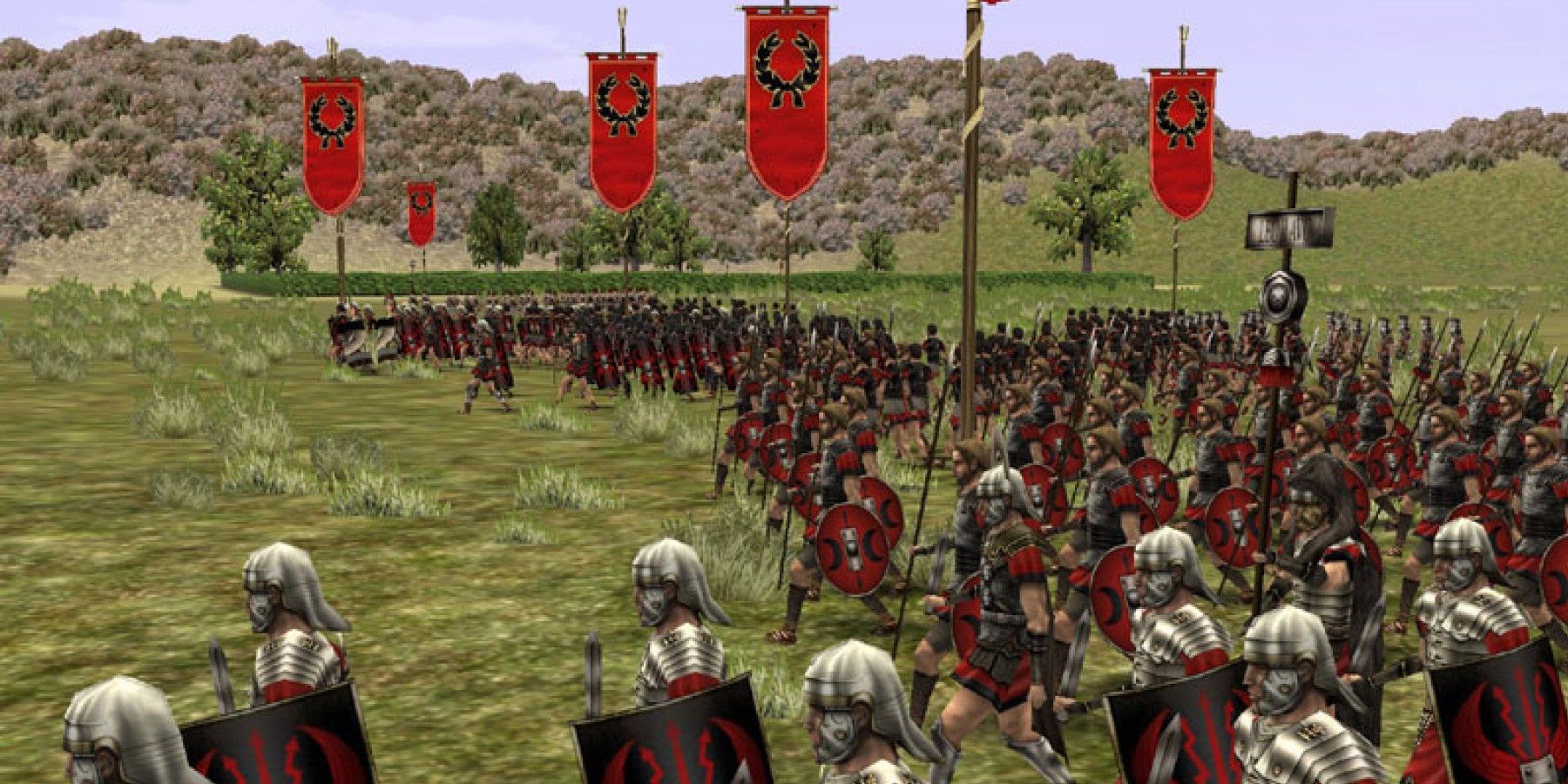 A Key Frame From Rome Total War Showing A Legion Of Romans On The March
