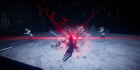A Key Frame From The Ninja Gaiden 4 Reveal Trailer Revealing Yakumo Executing A Supernatural Attack On A Group Of Enemies