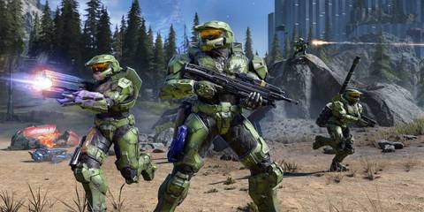 Four Master Chiefs in battle in Halo