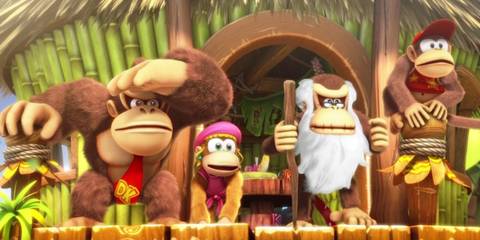 A Piece Of Key Art Showing The Kong Family Looking Out From Their Treehouse