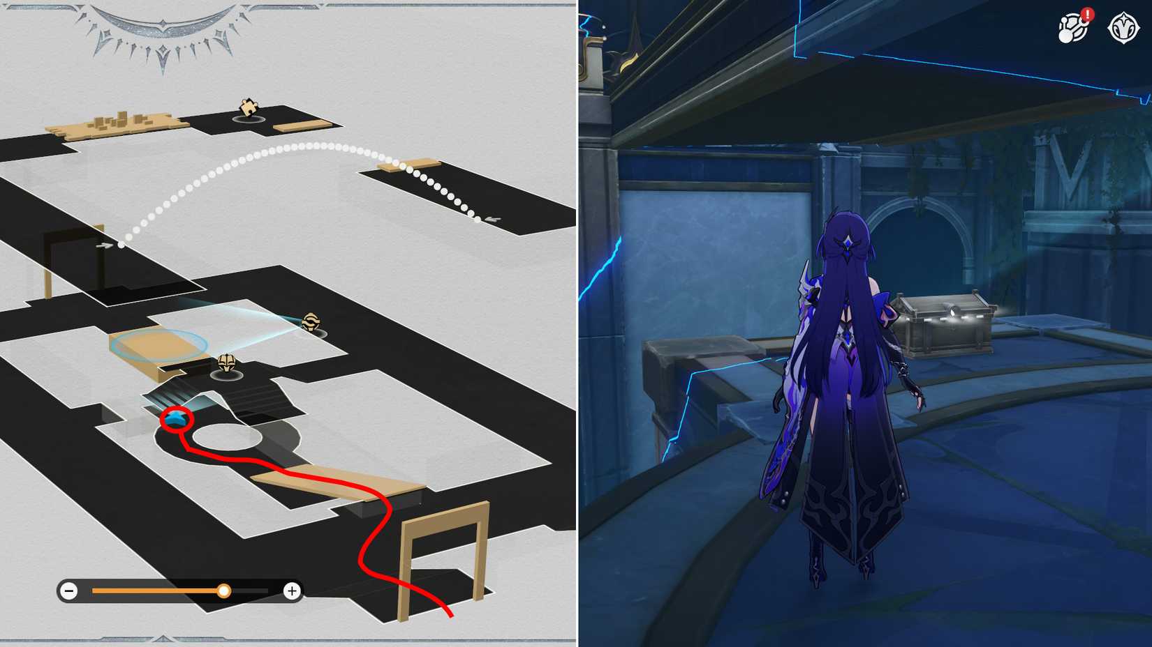 abyss of fate janusopolis treasure chest location 1 in honkai star rail