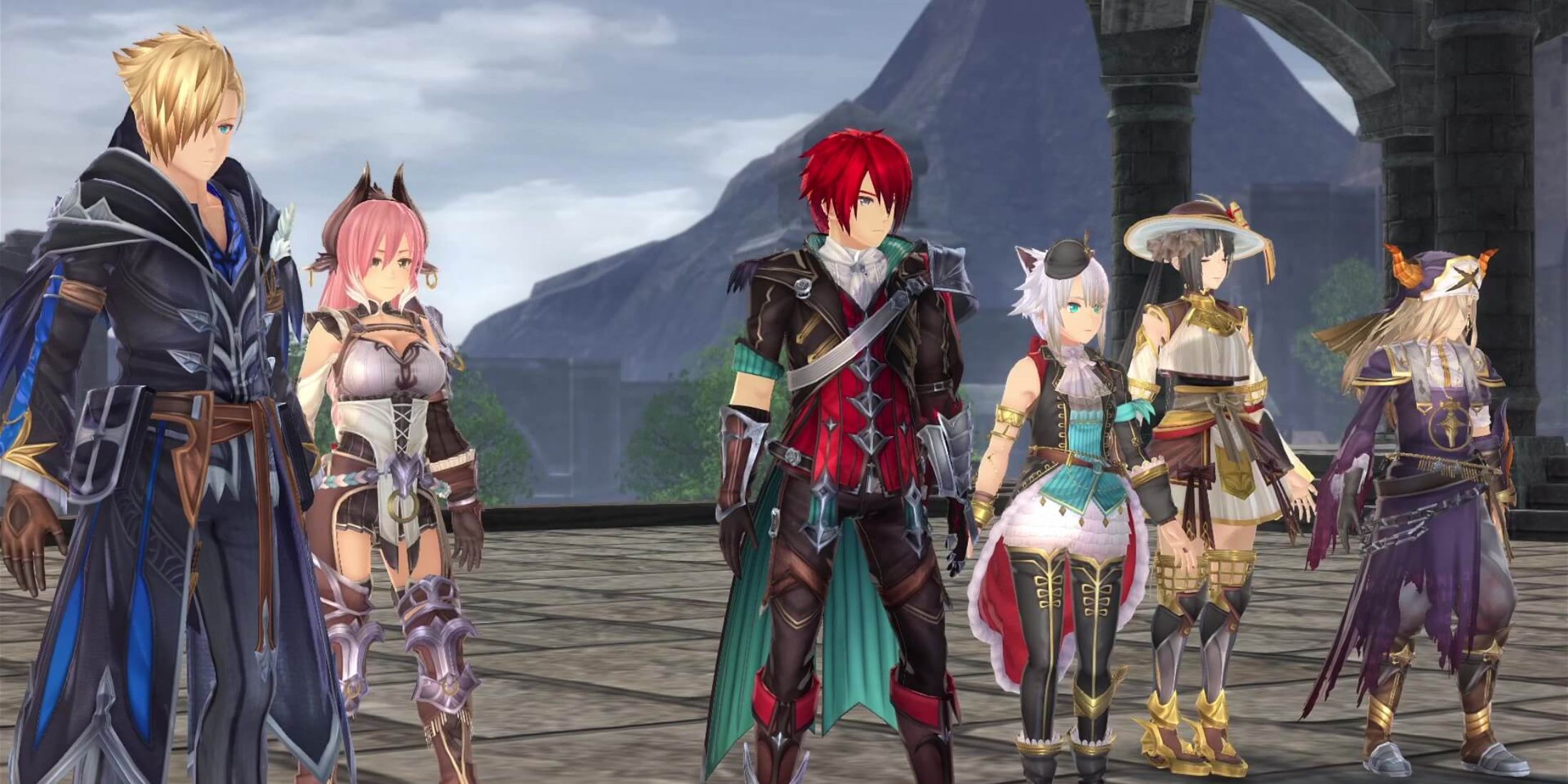 Adol Christin and party in Ys 9 Monstrum Nox