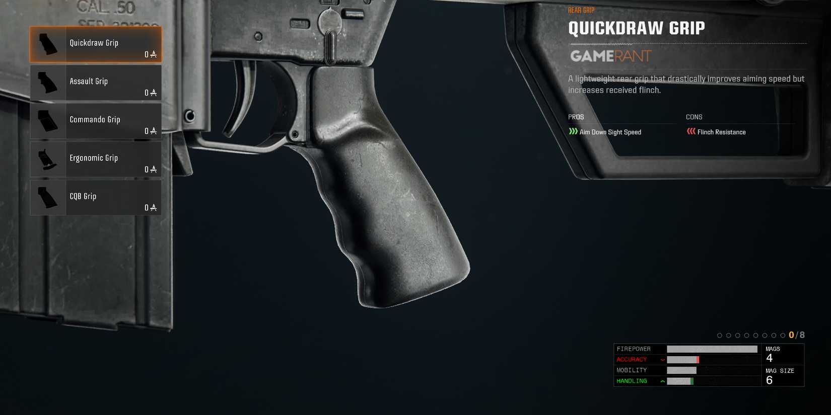 AMR Mod 4 Rear Grip Attachments in Black Ops 6