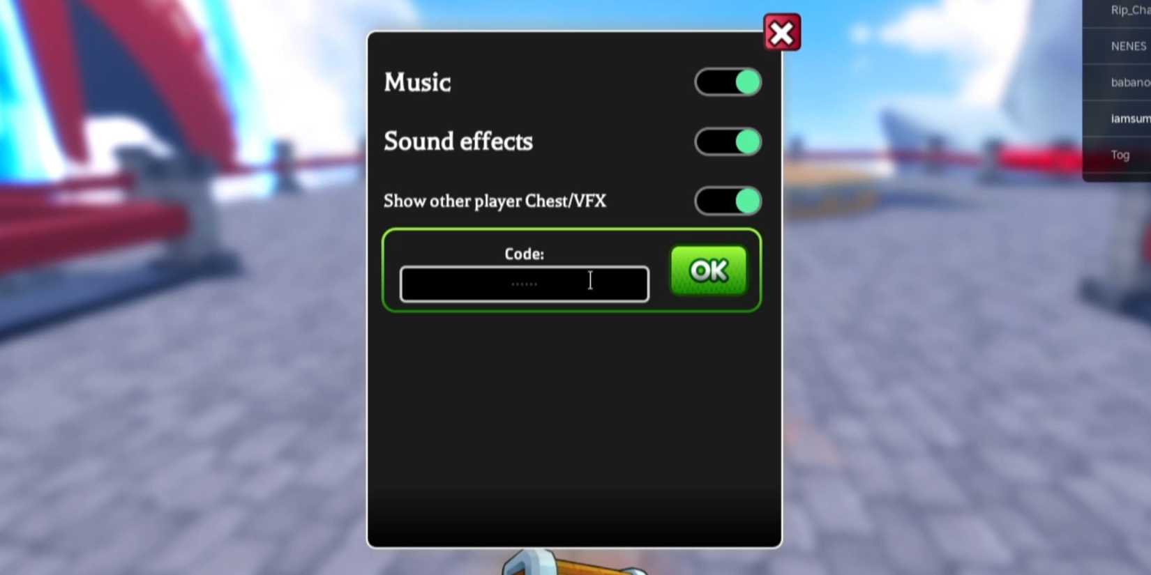 Anime Lootify the codes tab