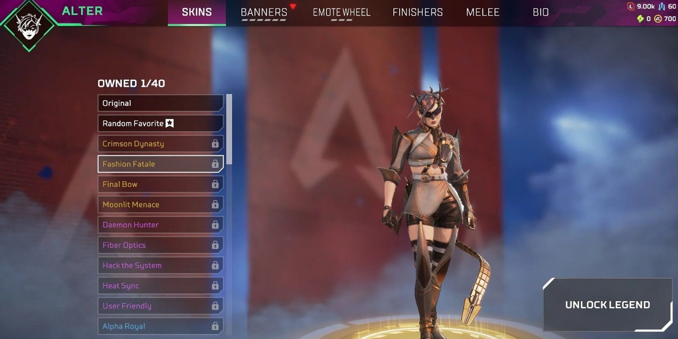 Apex Legends cosmetic store