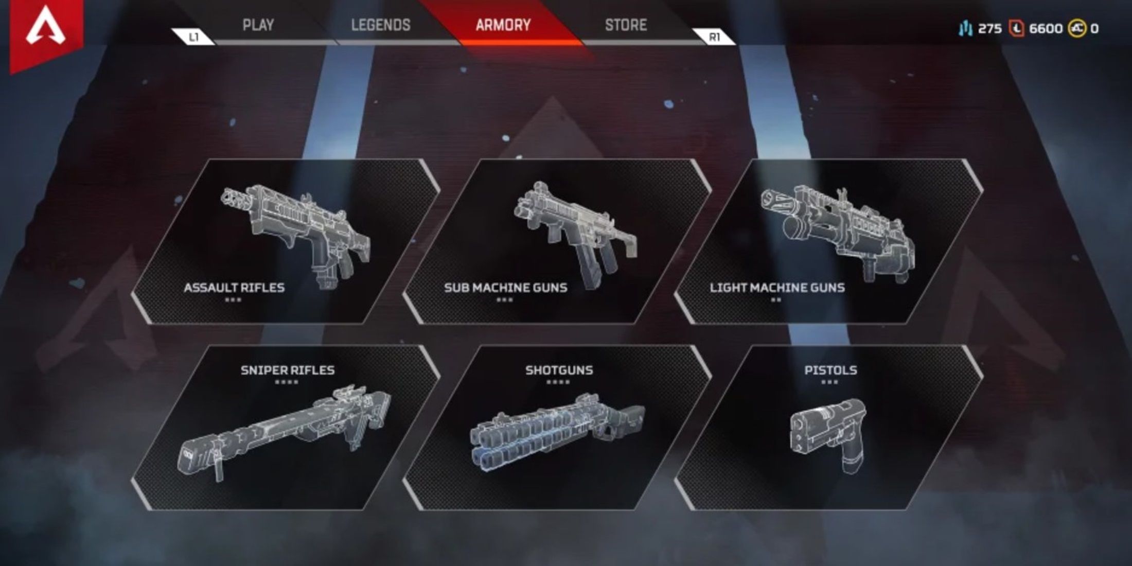 Apex Legends weapons store