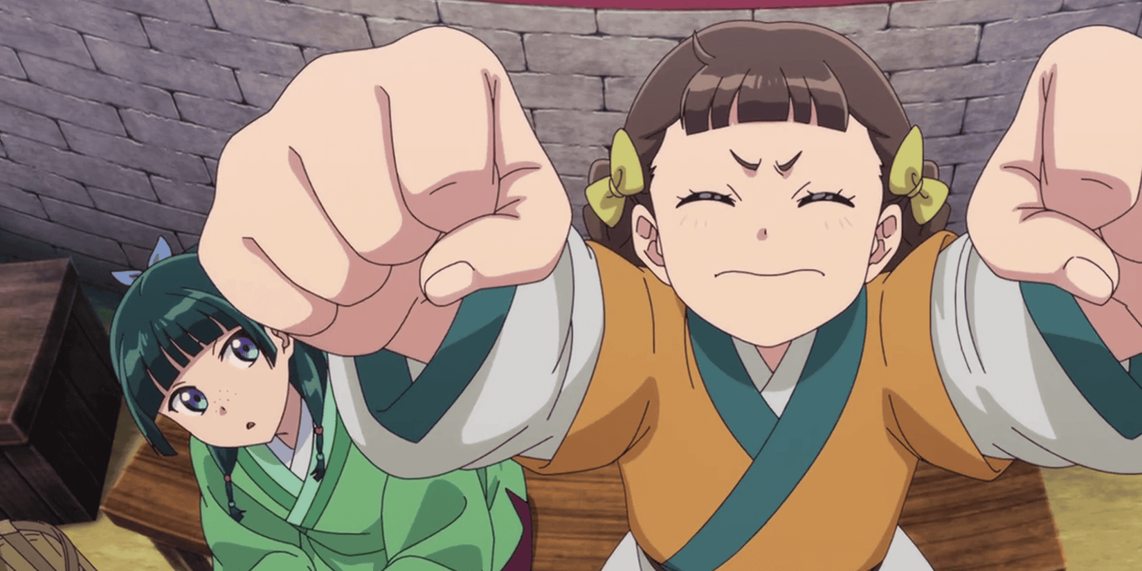 Apothecary Diaries S2 E1 Maomao and Xiaolan