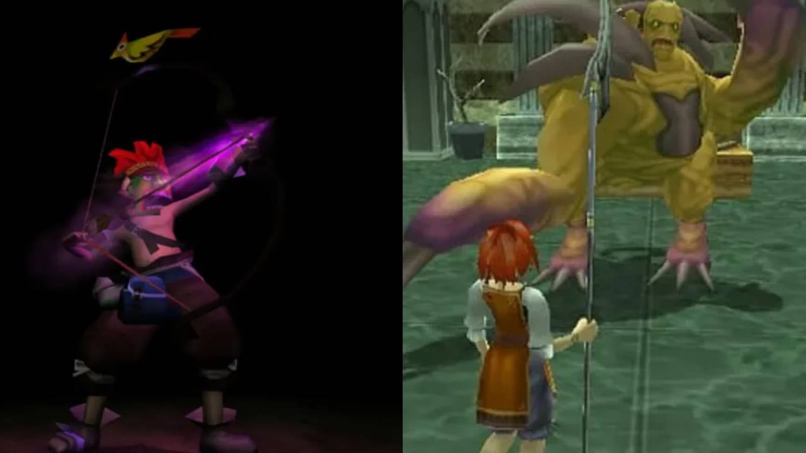 Arc the lad twilight of the spirits on the left and Evergrace on the right.