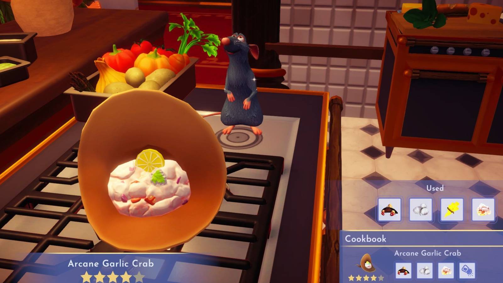 arcane garlic crab recipe dreamlight valley