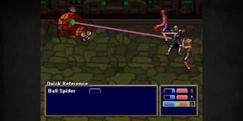 Barkley, Shut Up and Jam Gaiden battling a ball spider