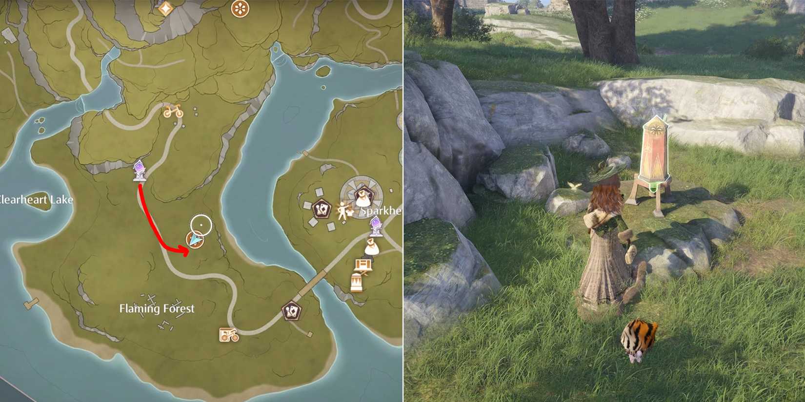 behind the mountain cavern firework location 3 in infinity nikki