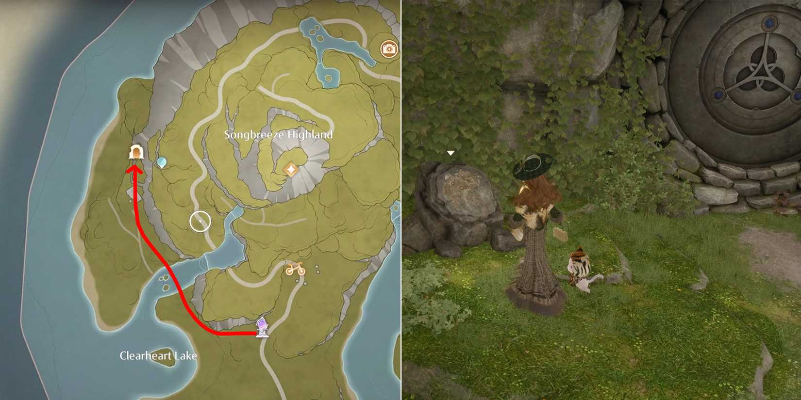 behind the mountain cavern location in infinity nikki