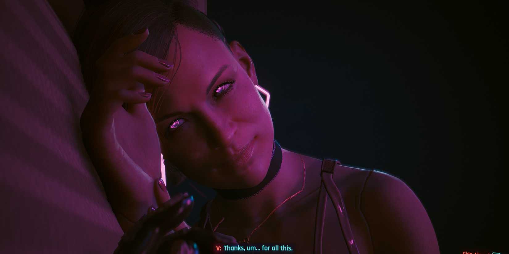 being comforted by skye in clouds