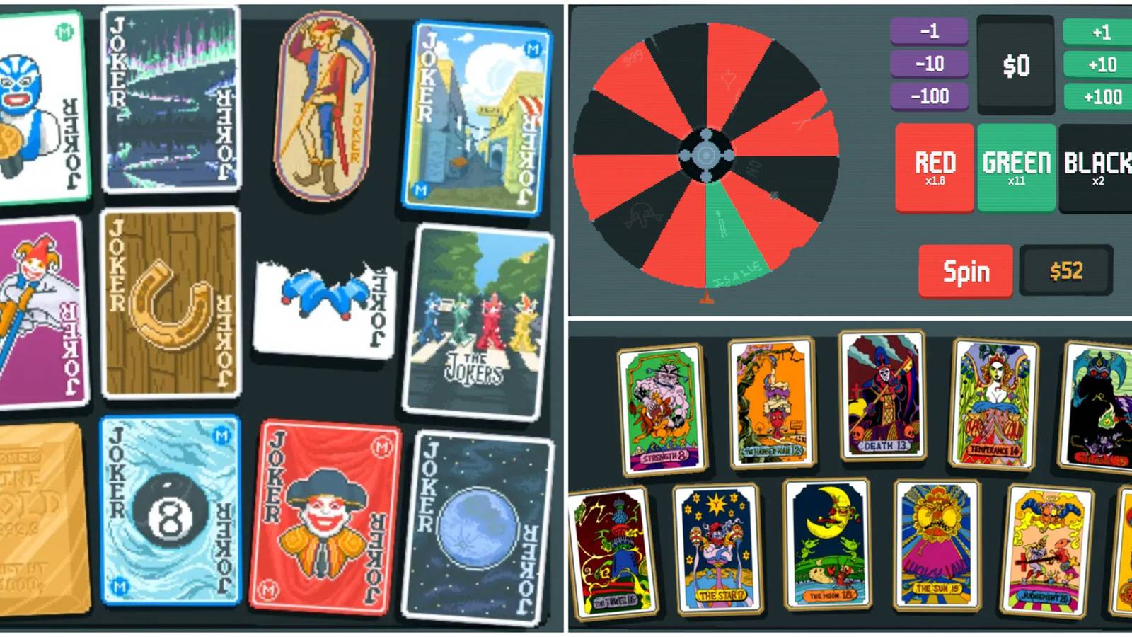 Best Balatro Mods- Mika's Mod Collection Roulette by Hellyom Jojo Tarot Cards