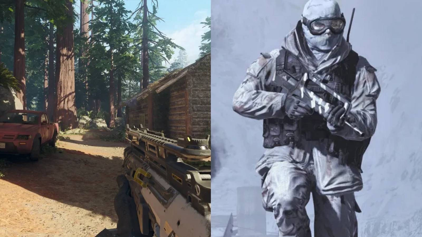 Black Ops 3 on the left and Modern Warfare 2 on the right