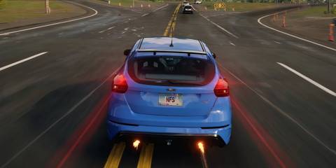 Blue Ford Focus Activating Boost In RS Need For Speed Unbound