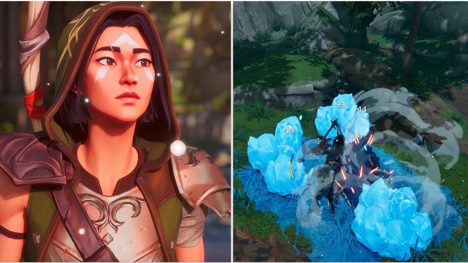 Brynn and Fighting enemies in Eternal Strands