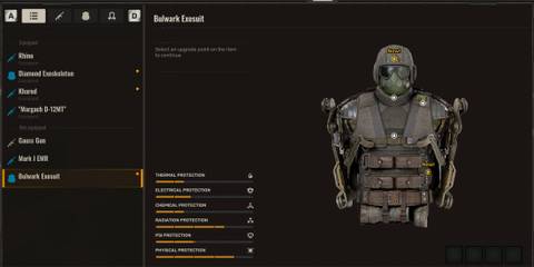 Bulwark Exoskeleton Stats in Stalker 2