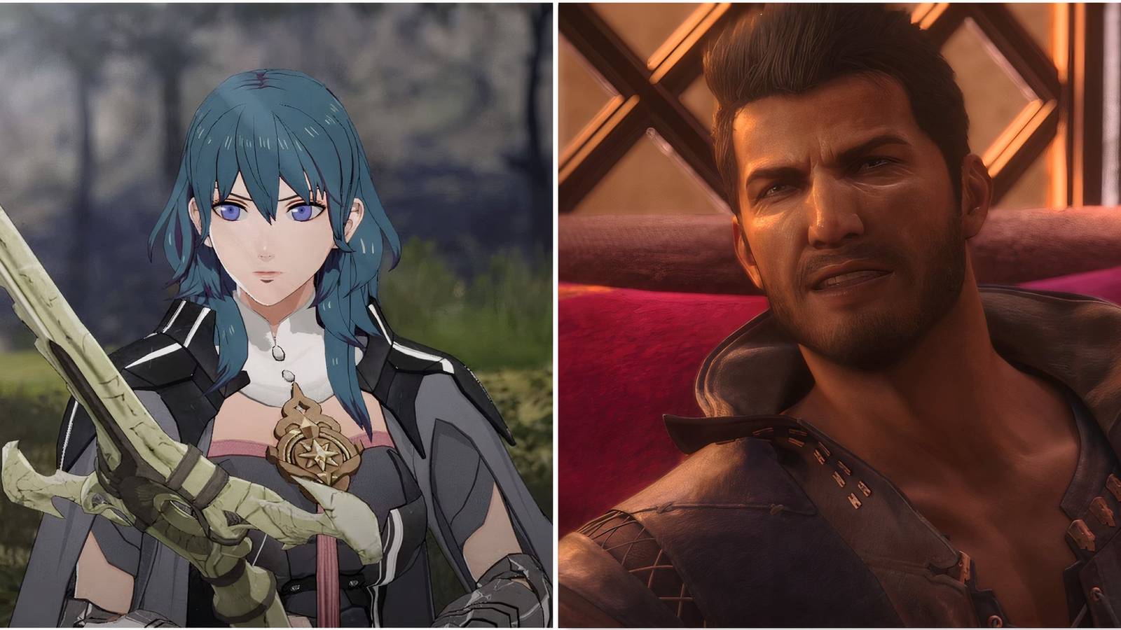 Byleth in Fire Emblem Three Houses and Cid in Final Fantasy 16