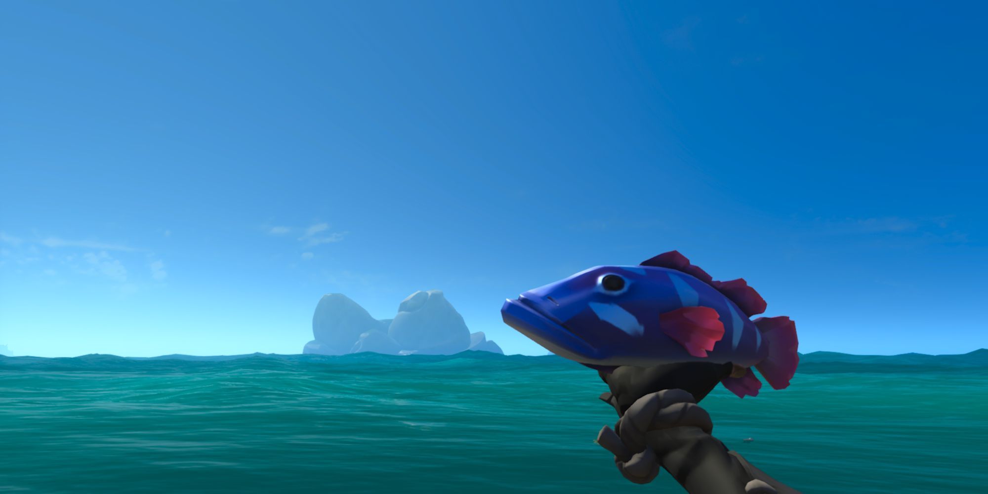 Catching an Indigo Splashtail fish in Sea of Thieves