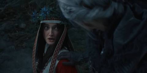 the witcher 4 trailer showing ciri with an NPC