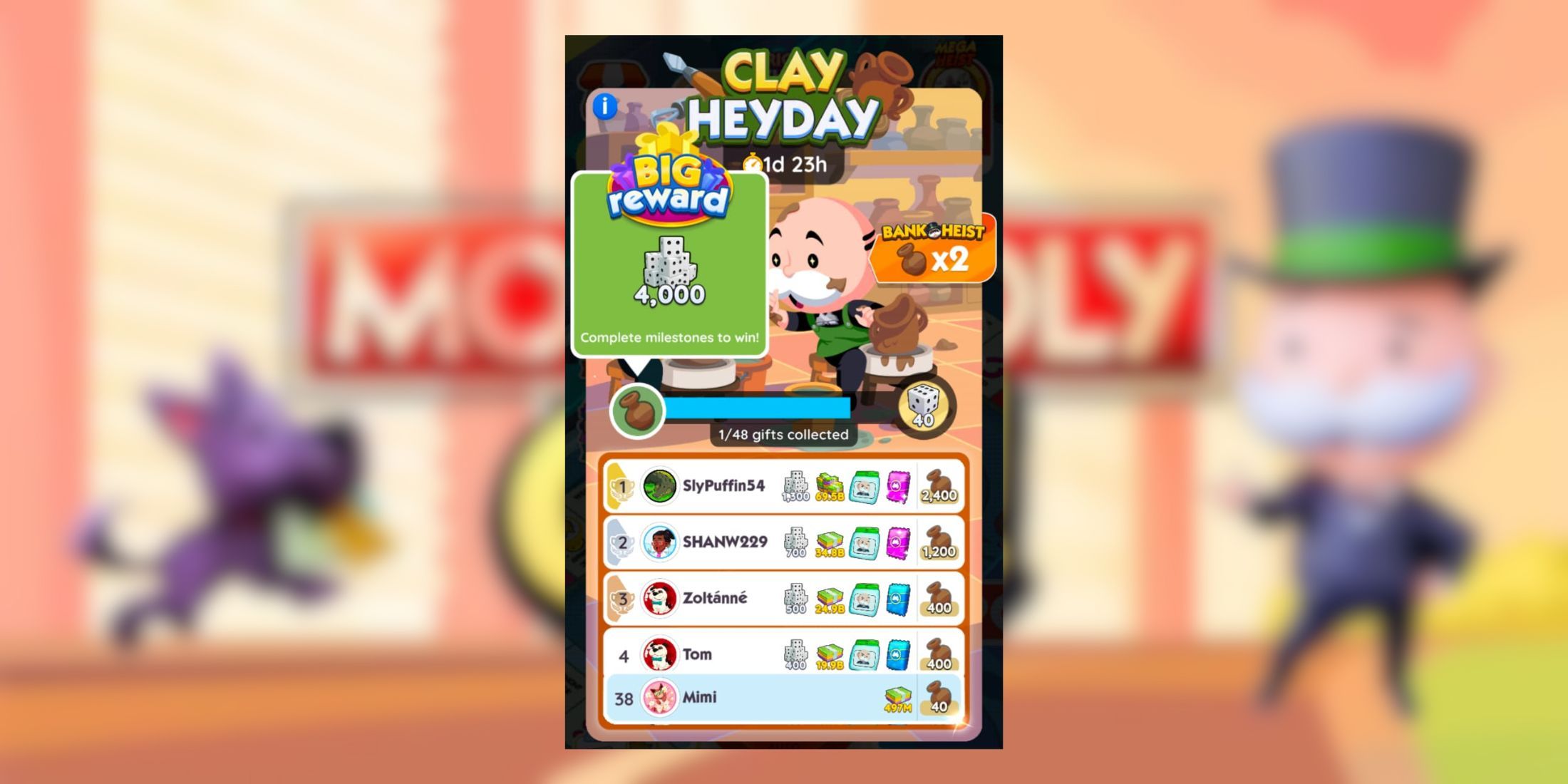 clay heyday monopoly go