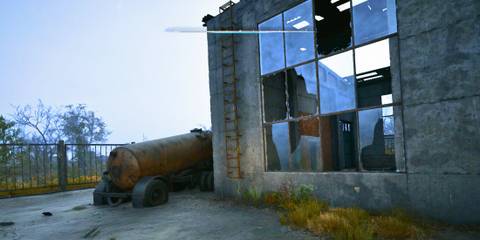 Climb up the Stairs to the Warehouse Roof in Fish Farm Locked Door Stalker 2