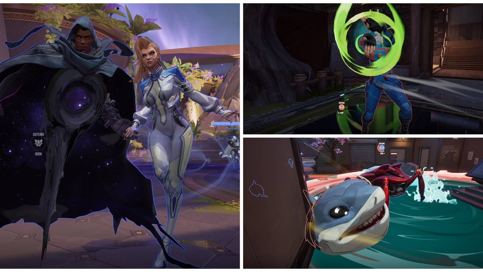 cloak and dagger, jeff the land shark, mantis in marvel rivals