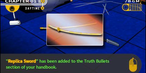 Danganronpa Trigger Happy Havoc Replica Sword Clue Truth Bullet